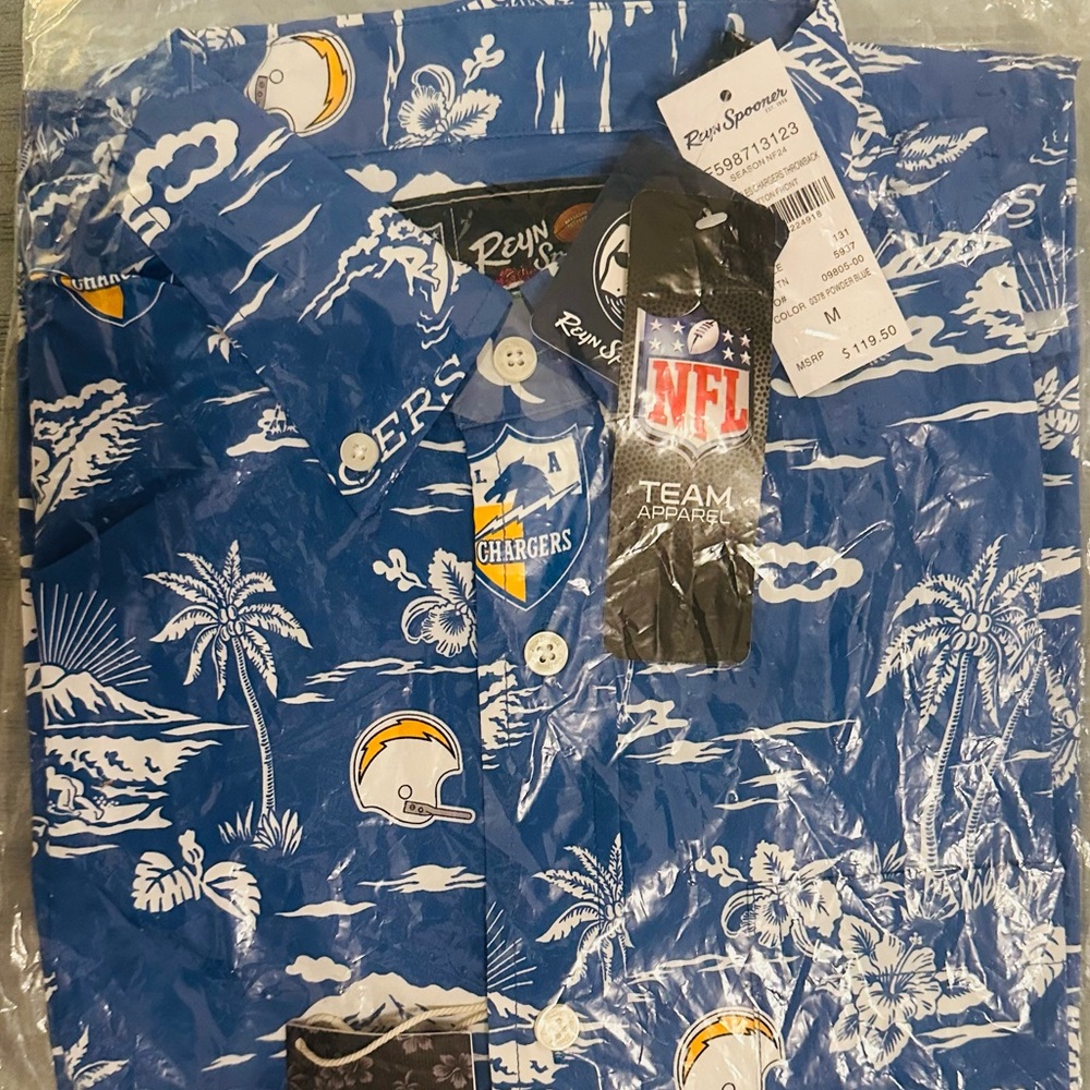 Reyn Spooner Throwback Chargers Hawaiian Shirt